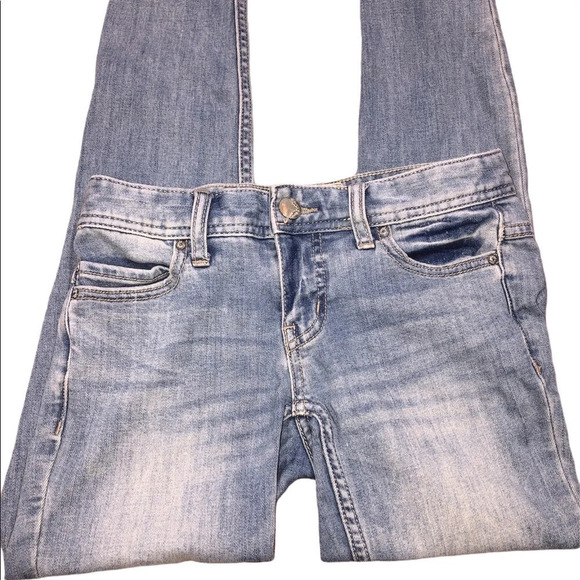 Free People size 24 distressed blue jeans - Picture 3 of 10